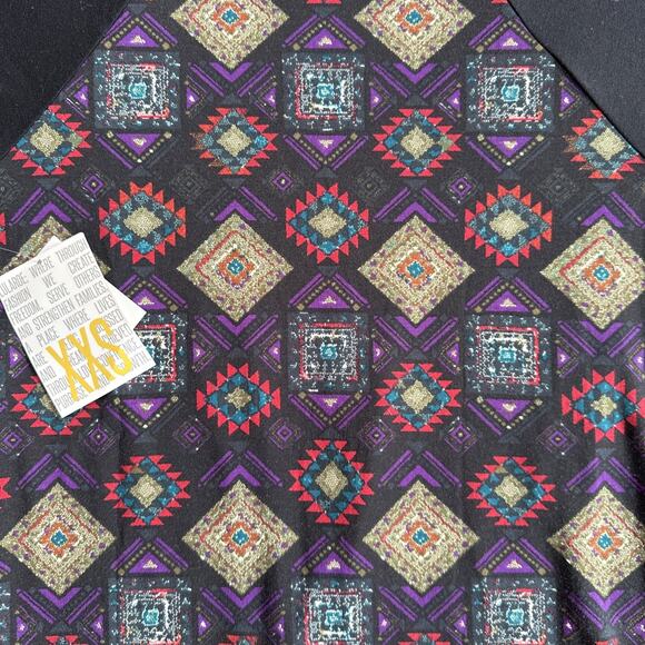 Lularoe Geometric Print Randy Baseball T-Shirt Top Women's Size XXS NEW - Picture 7 of 7